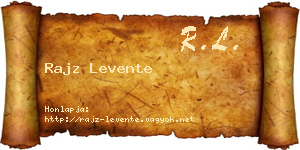 Rajz Levente névjegykártya