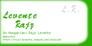 levente rajz business card